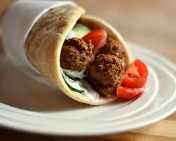 Falafel wrap with veggies