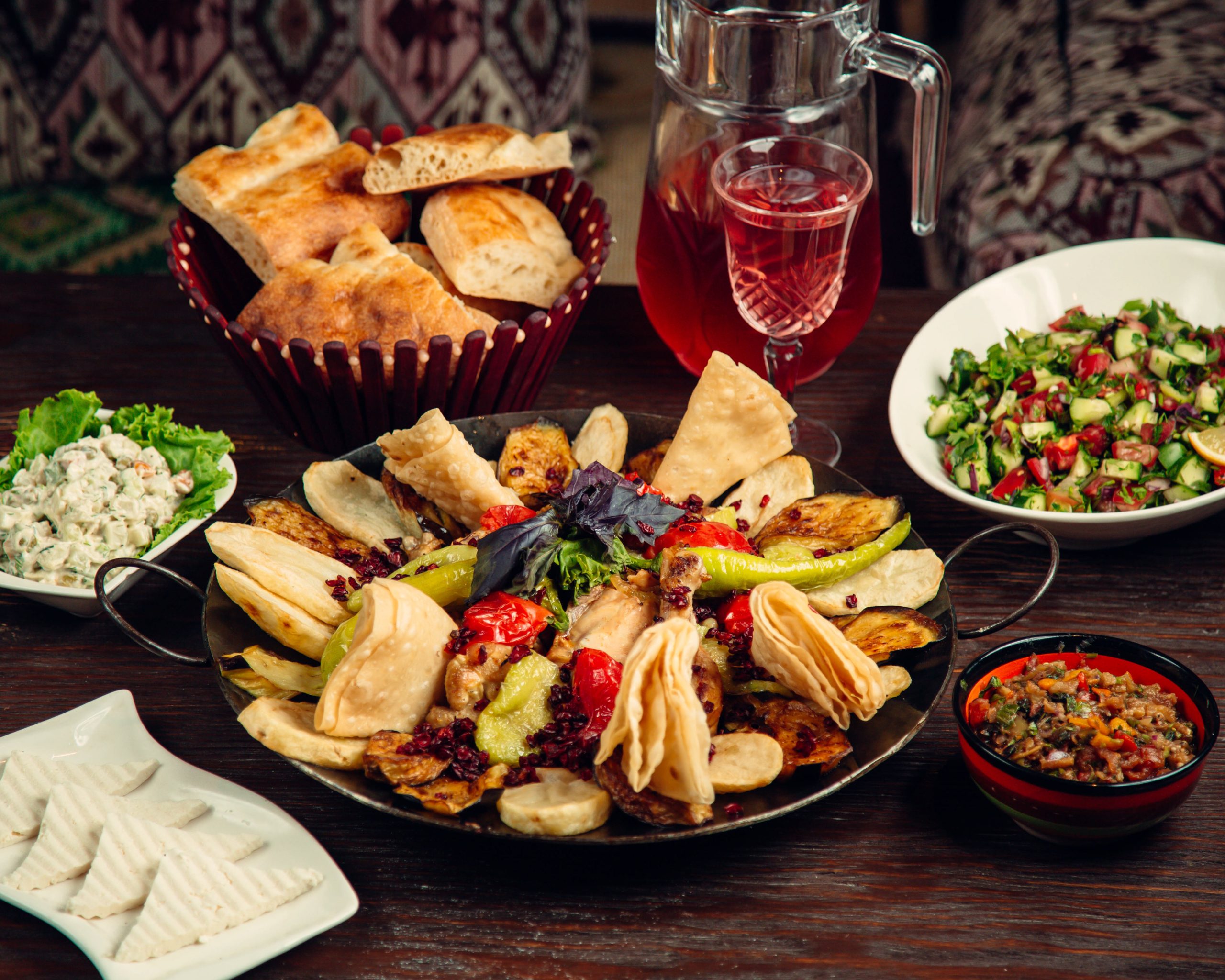 Traditional food platter.